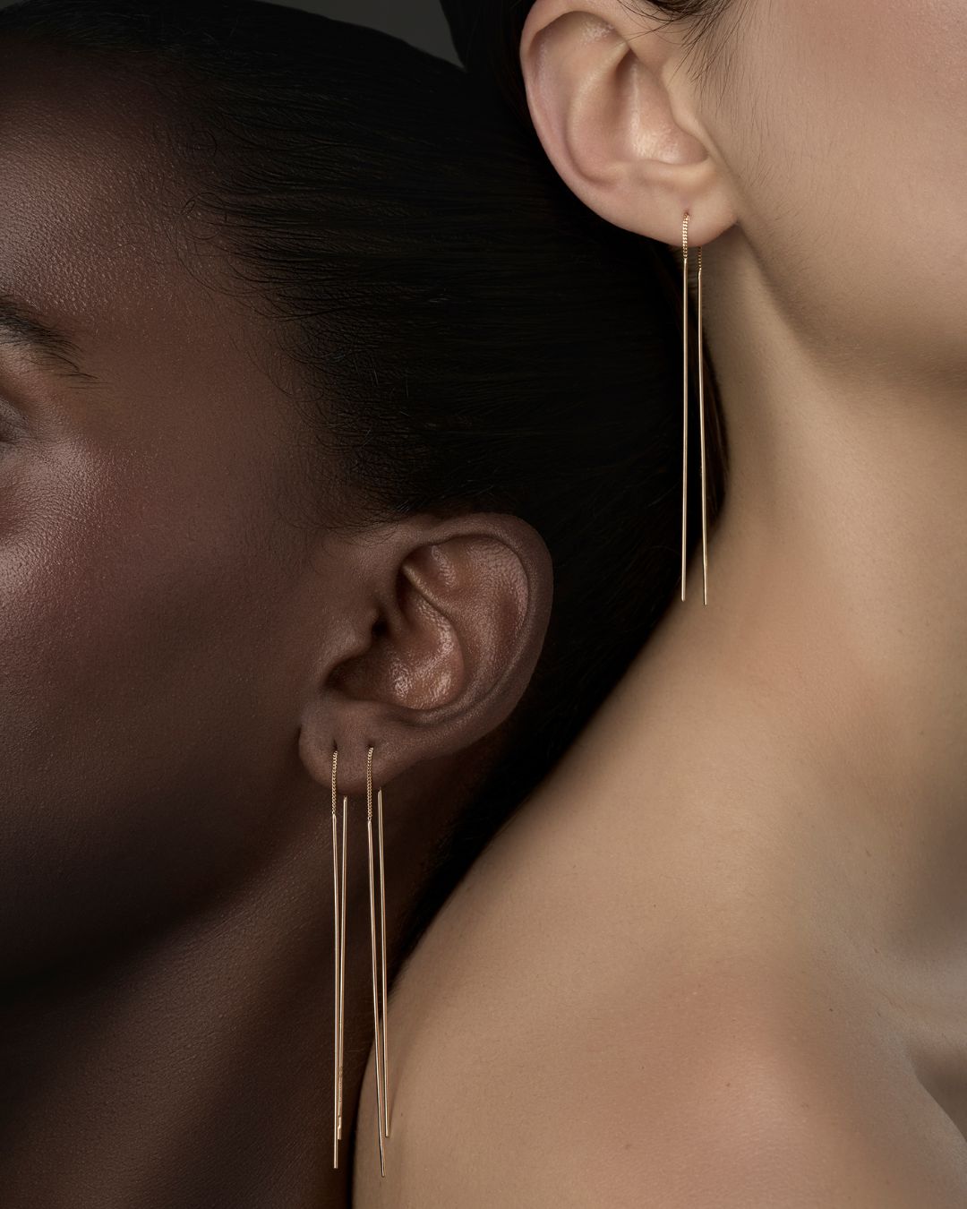 Stiletto Gold Earring