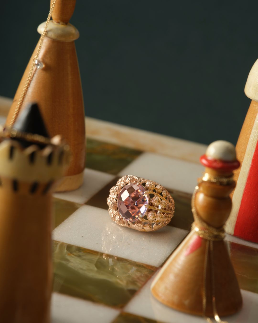 Bague Cenerentola or rose