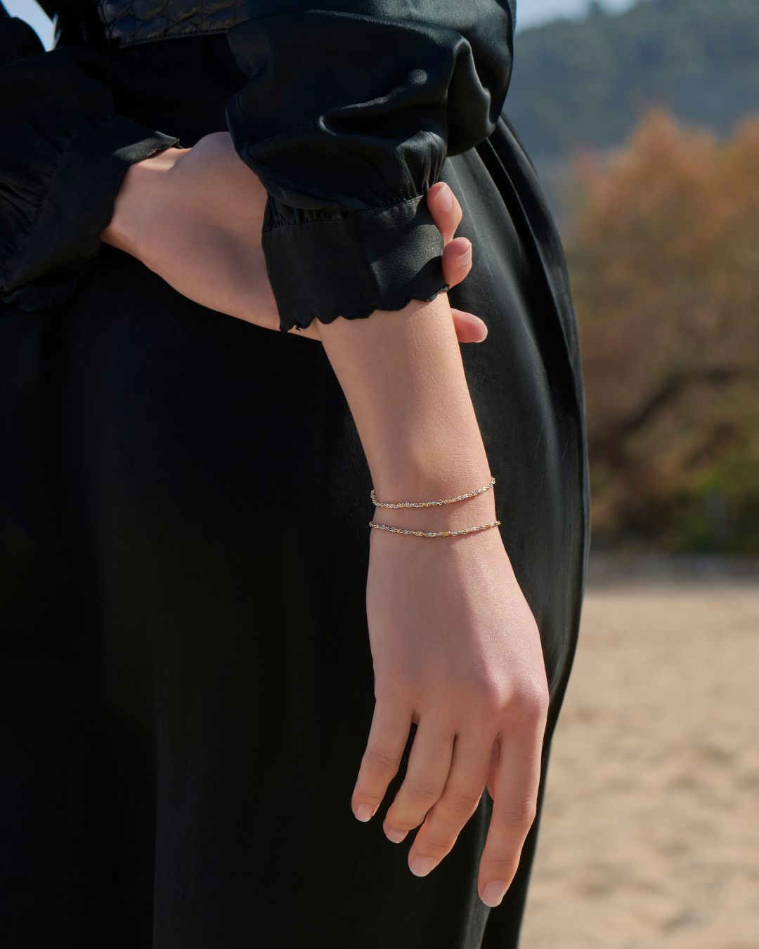 Treccia Yellow and Rose Gold Bracelet