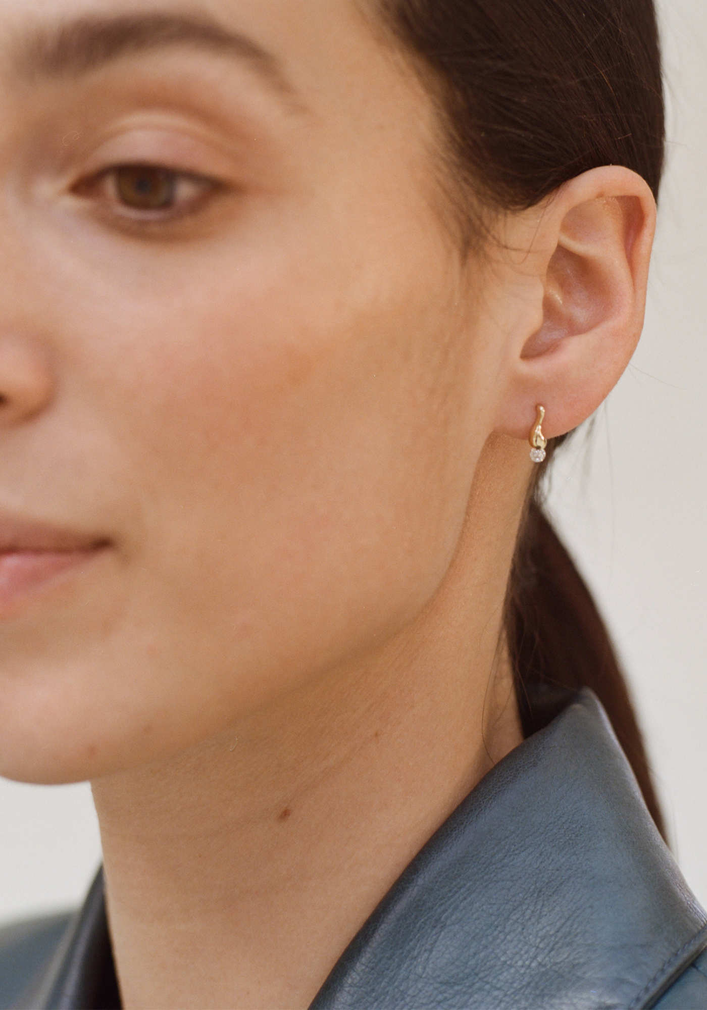 Boucle d’oreille Pilar diamant brun