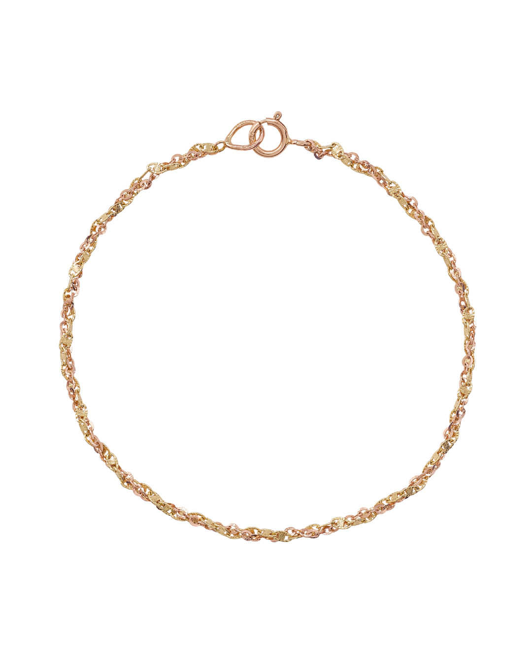 Treccia Yellow and Rose Gold Bracelet