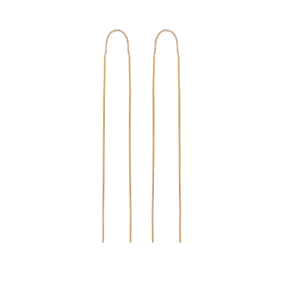 Stiletto Gold Earring