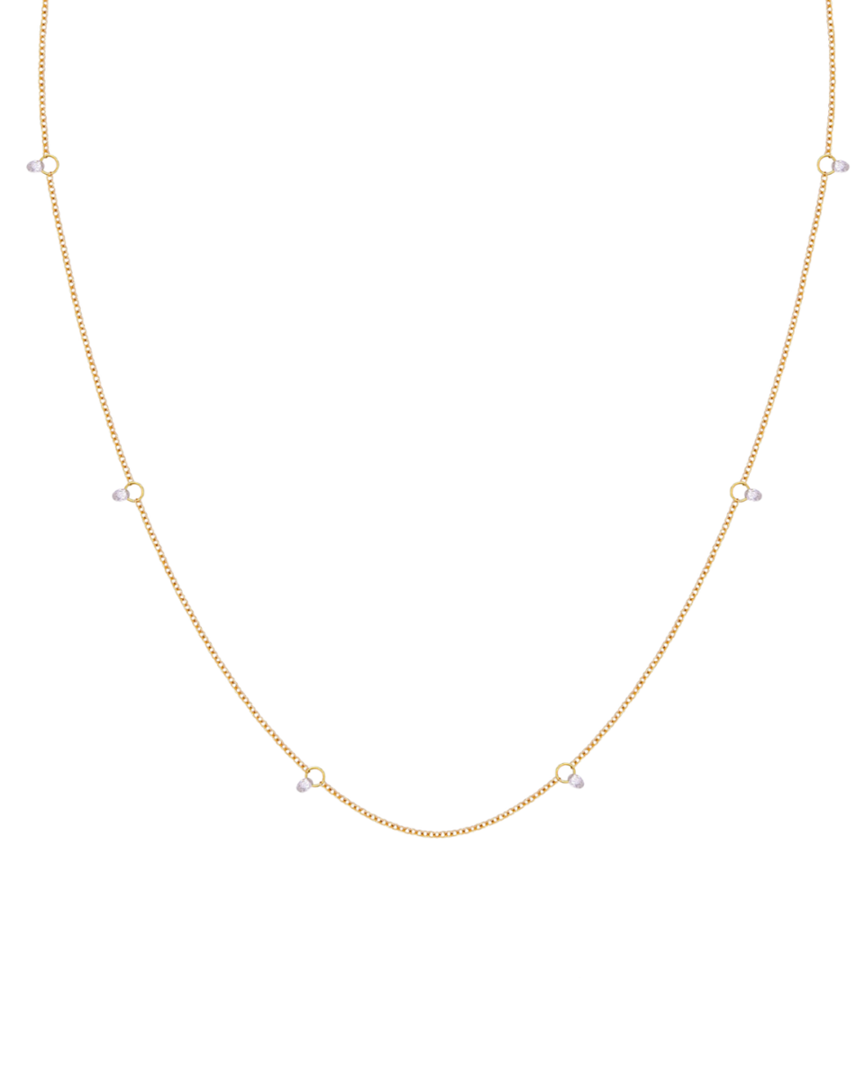 Collier Un Filo Di Luce Briolette 6 diamants blancs